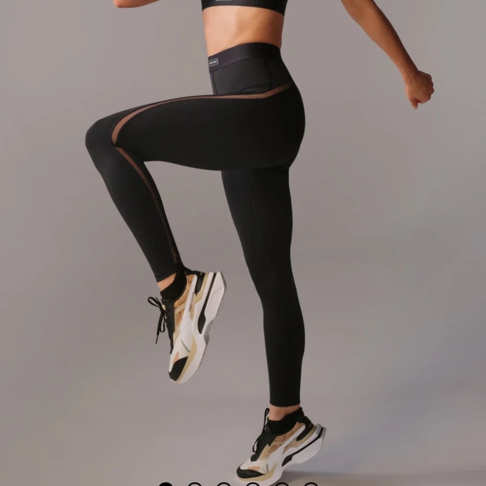 Savage X Fenty Flow High Waist Trimmed Leggings - Black - Size M